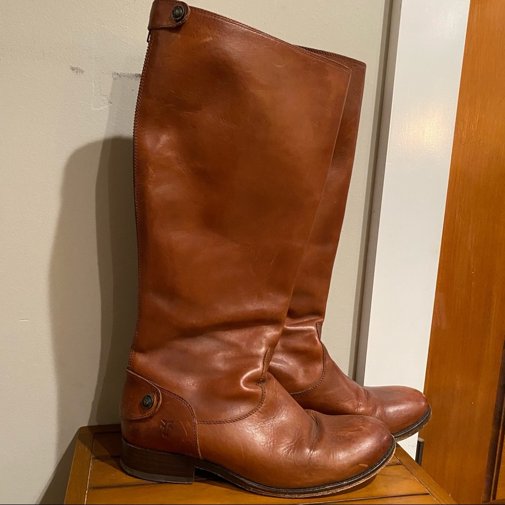 Frye Melissa Button Zip Wide Calf Boots
